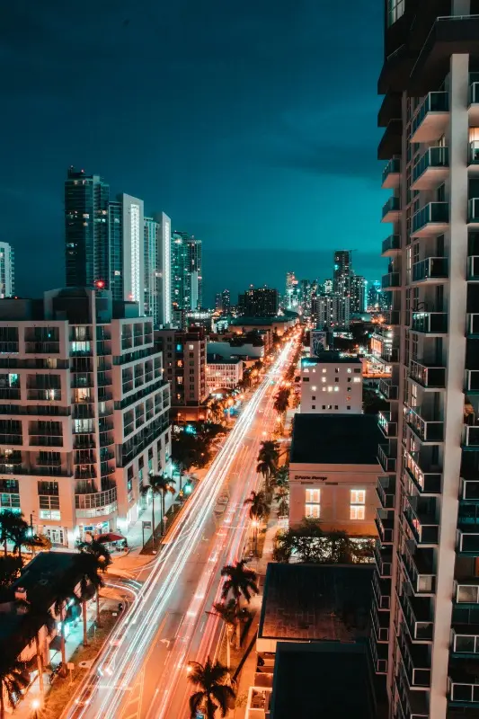Little Havana street with Spanish signs and Cuban coffee shops